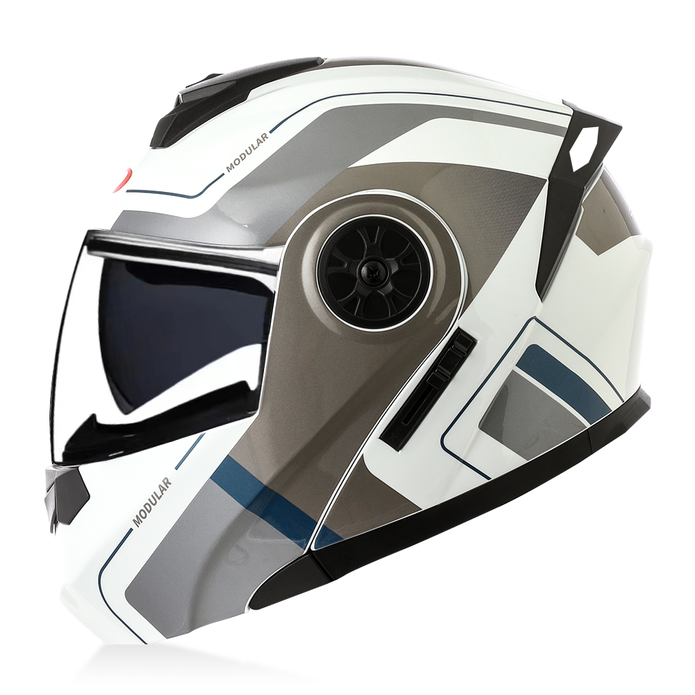 Full Face Motorcycle Helmet With Bluetooth - Helm Modular Flip Up Berkualitas Tinggi