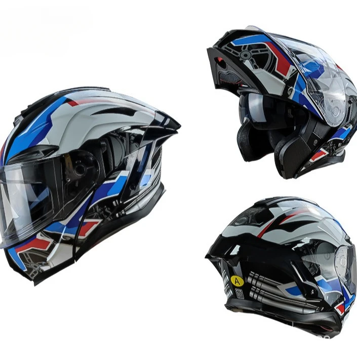 Helm sepeda motor Flip up, pel - Full Face Motorcycle Helmet With Bluetooth ulasan dan harga