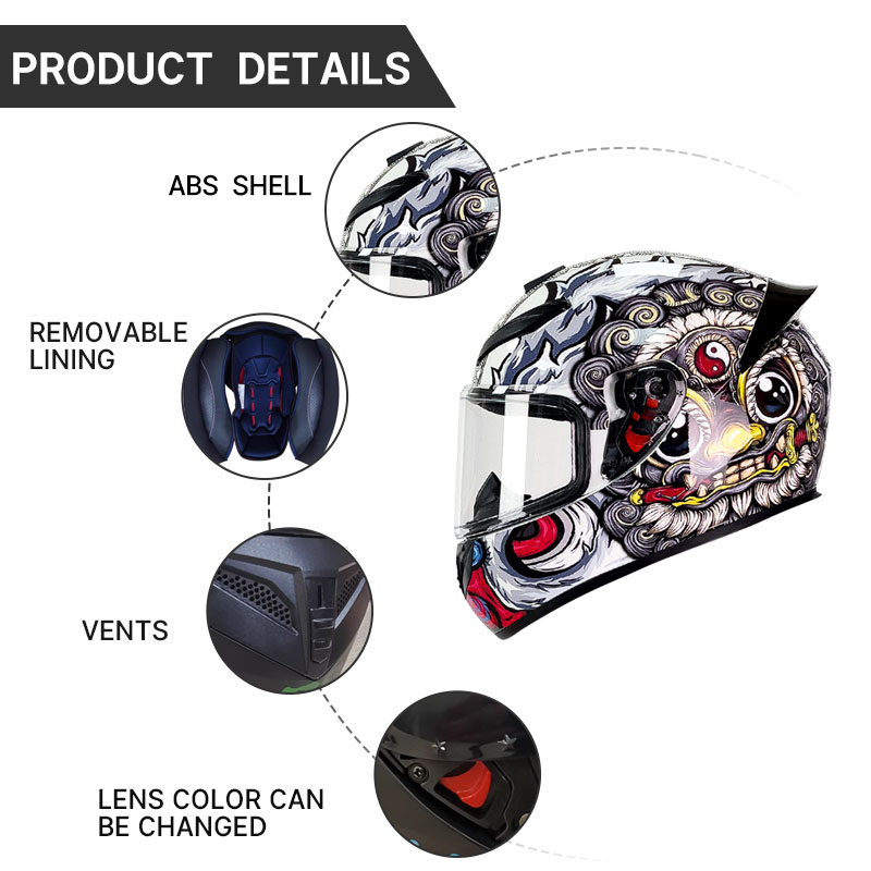 Helm Sepeda Motor Full Face Po - Full Face Motorcycle Helmet With Bluetooth ulasan dan harga