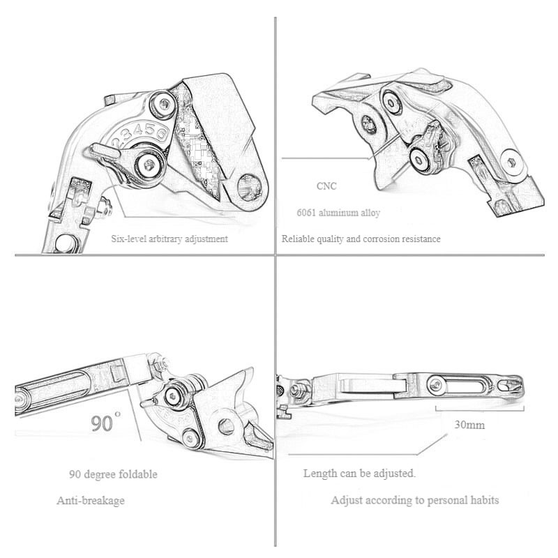 Untuk HONDA NC700X NC700 X 201 - Cnc Aluminum Adjustable Brake Clutch Levers ulasan dan harga