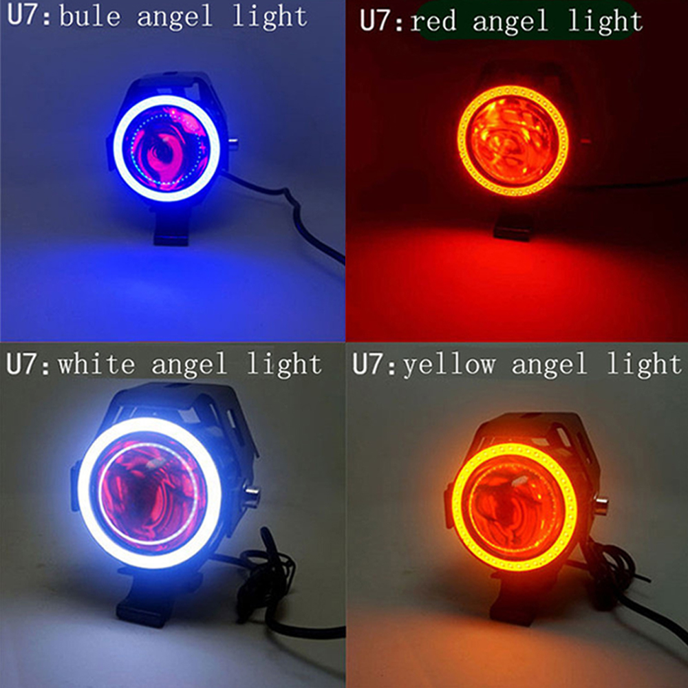 Lampu depan sepeda motor U7 le - Universal Motorcycle Led Headlight Projector ulasan dan harga
