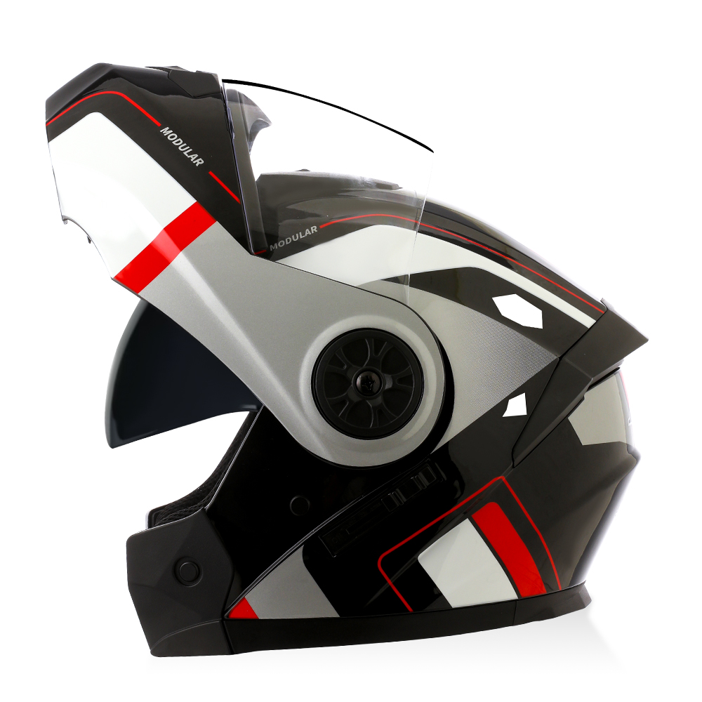 Helm Modular Flip Up Berkualit - Full Face Motorcycle Helmet With Bluetooth ulasan dan harga